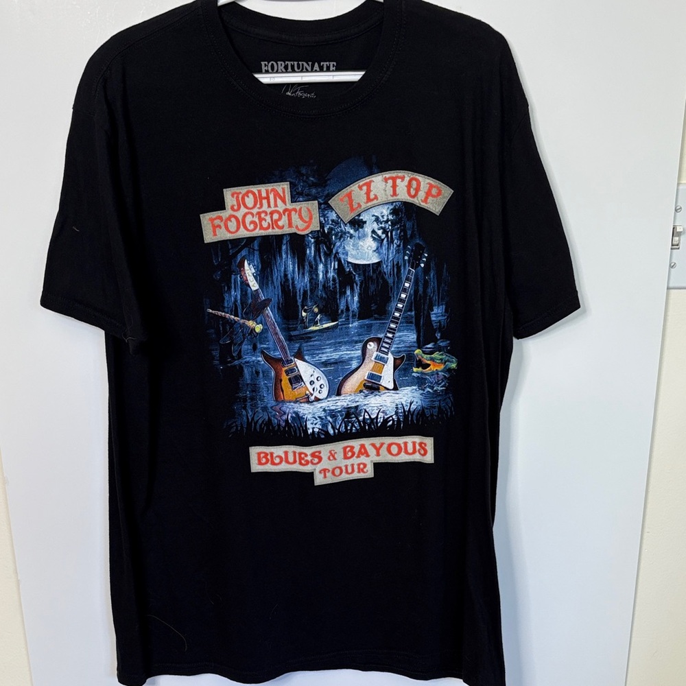 Authentic John Fogerty with ZZ Top Blues & Bayous Tour 2018 double sided